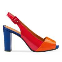 Sandali in vernice multicolor