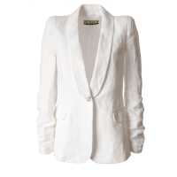 Giacca in lino con revers