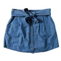 Gonna in denim con fiocco 