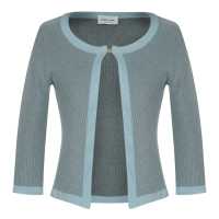 Cardigan in maglia di cotone lavorato a nido d'ape