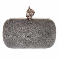 Pochette in mettallo con applicazioni di cristalli