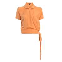 Camicia in seta con colletto tondo