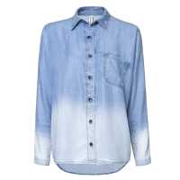 Camicia maschile in denim effetto dégradé