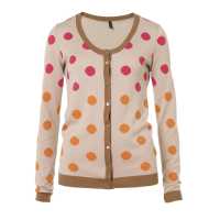 Cardigan in cotone a pois