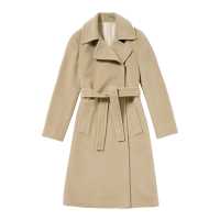Cappotto-vestaglia in lana con cintura