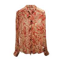 Camicia in seta con volants