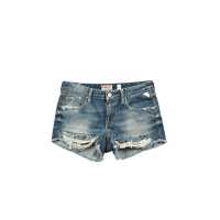 Shorts in denim delavé