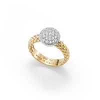 Anello in oro con pavè di diamanti 