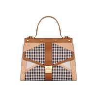 Bauletto in pelle multicolor con chiusura a calamita 