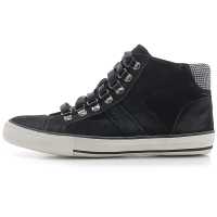 Sneakers in pelle con inserto pied-de-poule