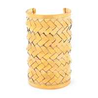 Maxibracciale in metallo dorato intrecciato