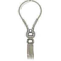 Collana in metallo con maxistrass