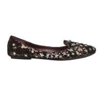 Slippers in paillettes con miniborchie a forma di stella