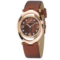 Orologio con cassa in acciaio e cinturino in shantung