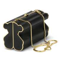 Hand bag in pelle con tracolla a catena