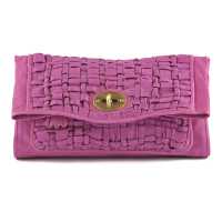 Pochette in ecopelle intrecciata