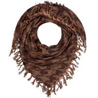 Foulard stampato con frange