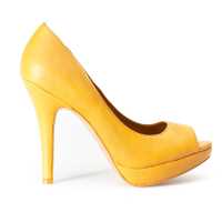 Décolletée open-toe in pelle 