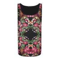 Top in viscosa stampa tropicale