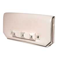 Pochette in pelle con borchie