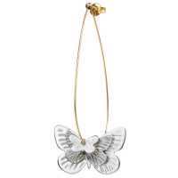 Orecchini in oro con farfalla in argento