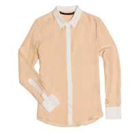 Camicia in viscosa con profili a contrasto  