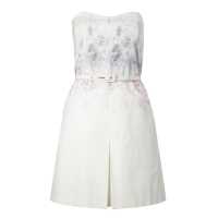 Abito bustier in cotone e viscosa