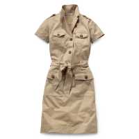 Abito in cotone elasticizzato effetto trench