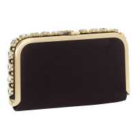 Pochette in raso con pietre