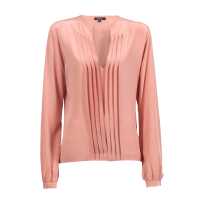 Blusa in seta plissettata