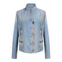 Giacca in denim con chiusura a zip