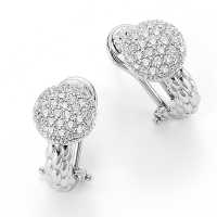 Orecchini in argento con pavé di diamanti