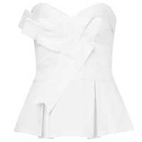 Top bustier in cotone con fiocco