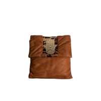 Busta in pelle con stampa animalier