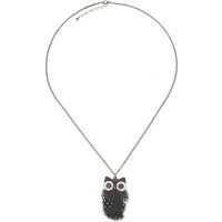 Collana in metallo con charm a forma di gufo