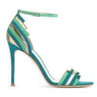 Sandali in  pelle multicolor e metal