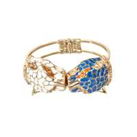 Bracciale in metallo con tigri