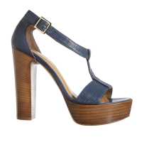 Sandali in pelle e legno 