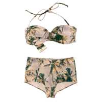 Costume in lycra stampata con culotte