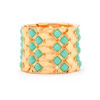 Bracciale in metallo dorato con pietre
