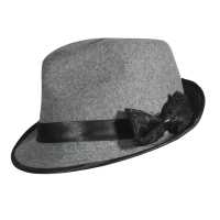 Cappello in feltro con fiocco in pizzo