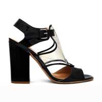 Sandali in pelle e pvc
