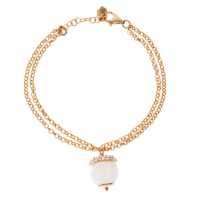 Bracciale in argento rosè con charm in microcristalli