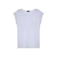 T-shirt in cotone smanicata con taschino