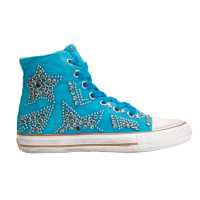 Sneakers in tela con applicazioni di borchie