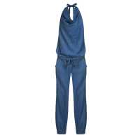 Tuta in denim con coulisse in vita
