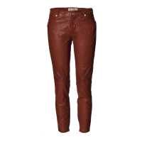 Pantaloni in pelle stone washed
