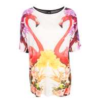 T-shirt in viscosa stampata