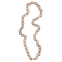 Collana con catena lunga in ottone bagnato in oro