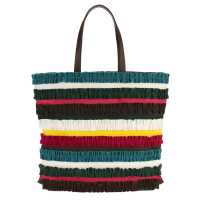 Shopping in gros-grain con rouches multicolor 